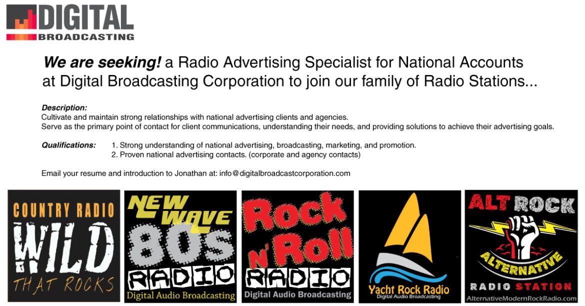 Help-Wanted-Radio Advertising Specialist for National Accounts
